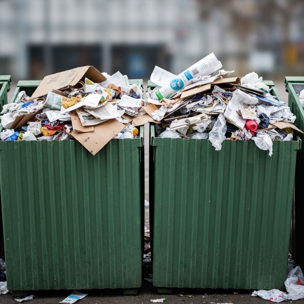 Cajas aislapol apiladas - residuos de la industria